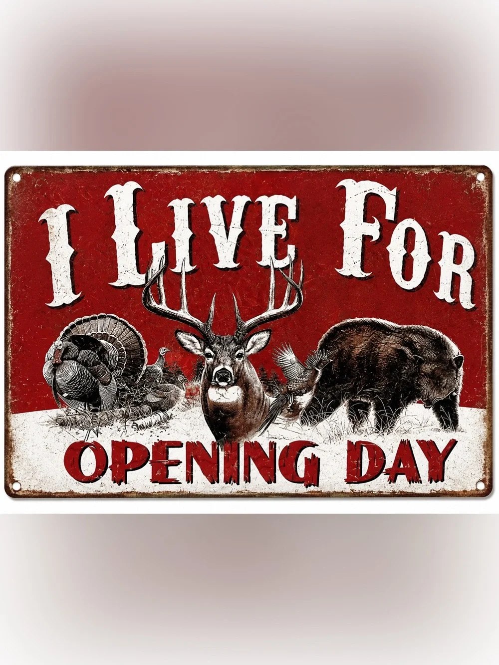 NEW I Live For Opening Day Metal Sign